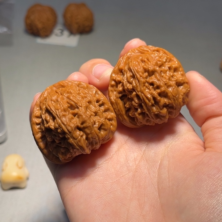 文玩核桃把件白狮子863