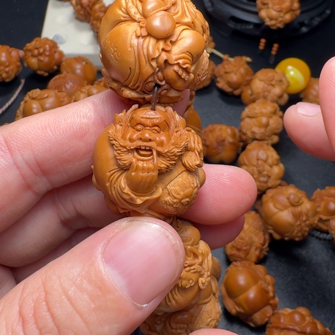 中***隐橄榄核手串/手链钟馗