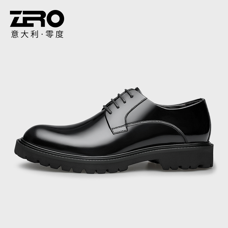 零度ZRO男鞋2025新款真皮商务正装西装皮鞋男英伦风单鞋新郎结婚