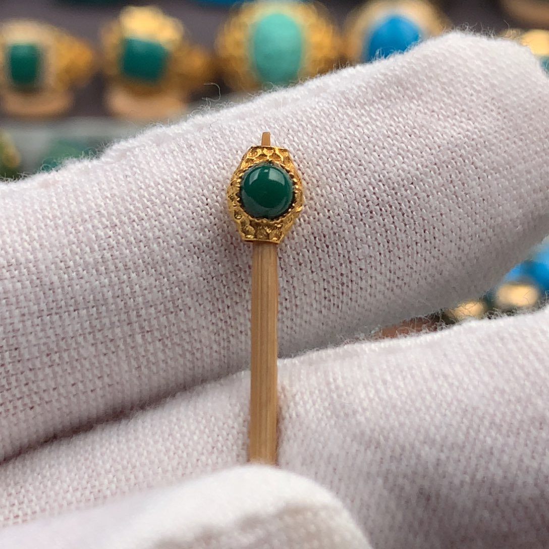 绿松石18K金镶嵌绿松石