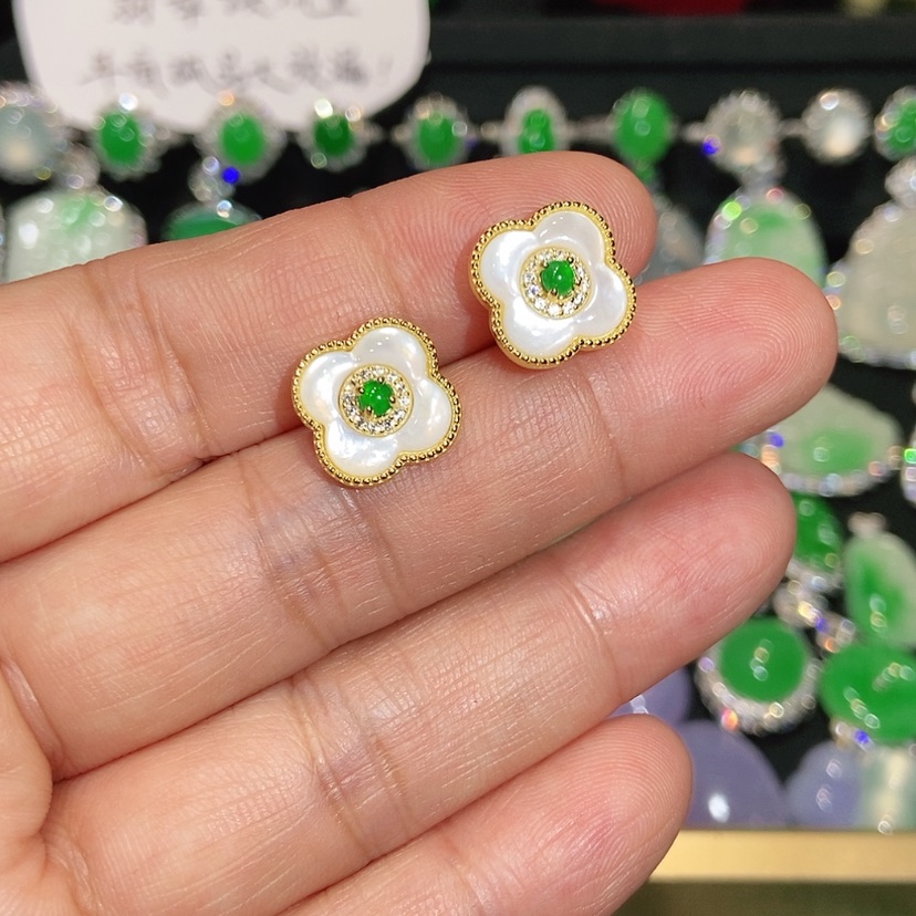 【闪购商品】未镶嵌翡翠耳饰天然翡翠