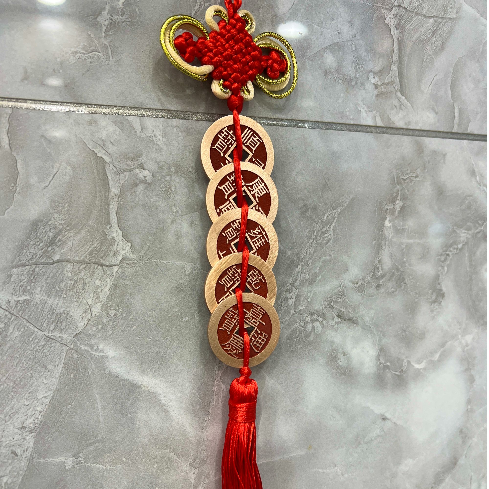 铜吊坠 现代翻沙工艺品五帝青铜款中国风挂饰钥匙扣直径29mm送绳