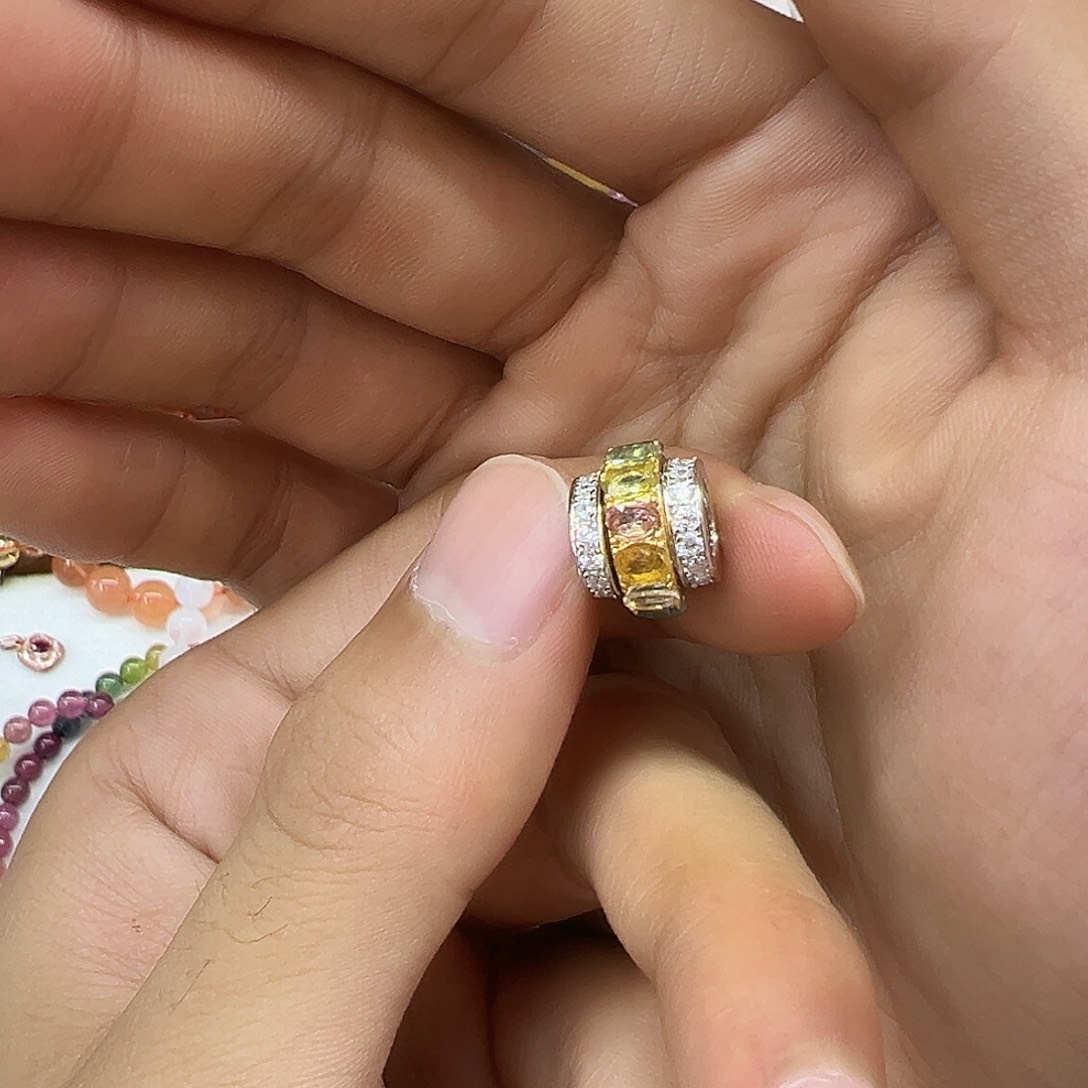 银S925镶嵌颈饰碧玺