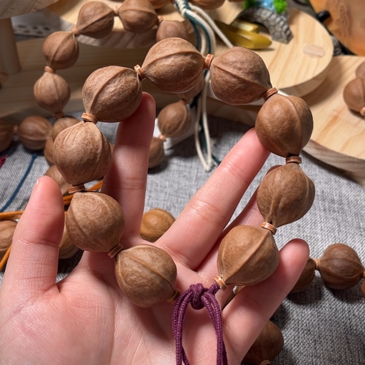 健***@橄榄核手串/手链2126梅林铁三花橄榄核