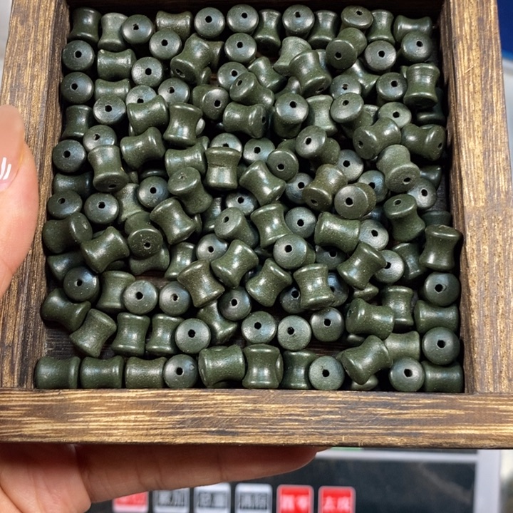 泥塑清木香竹节微瑕珠90克