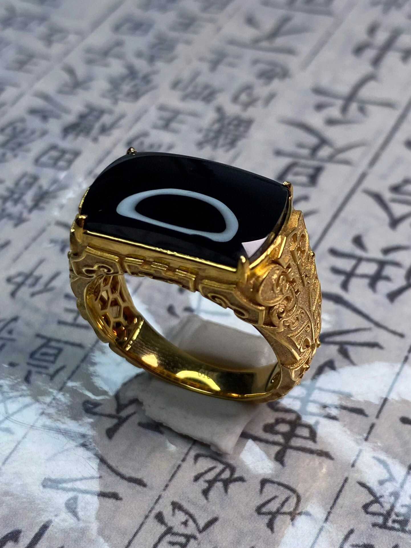 墨中翠墨翠墨翠缅甸a货墨翠墨翠戒指马鞍男戒打灯通透高冰豪华