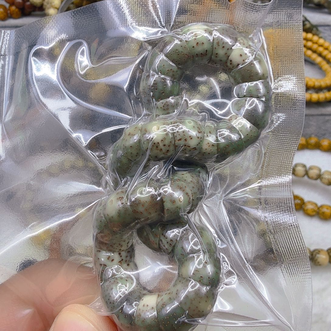 星月菩提手串46荣耀绿星月菩提单圈大肠1.0