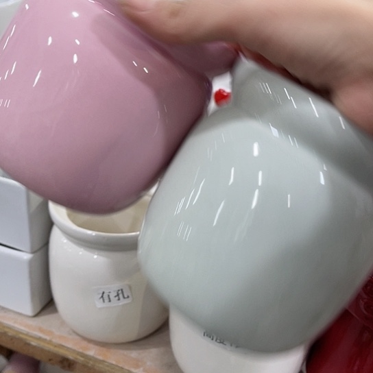 多肉绿植陶瓷花盆9.9包邮，有孔