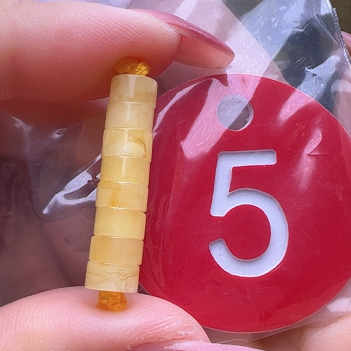 蜜蜡裸石未镶嵌6mm精工隔片