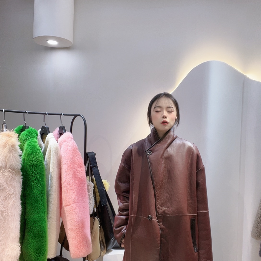 真皮皮毛一体外套032