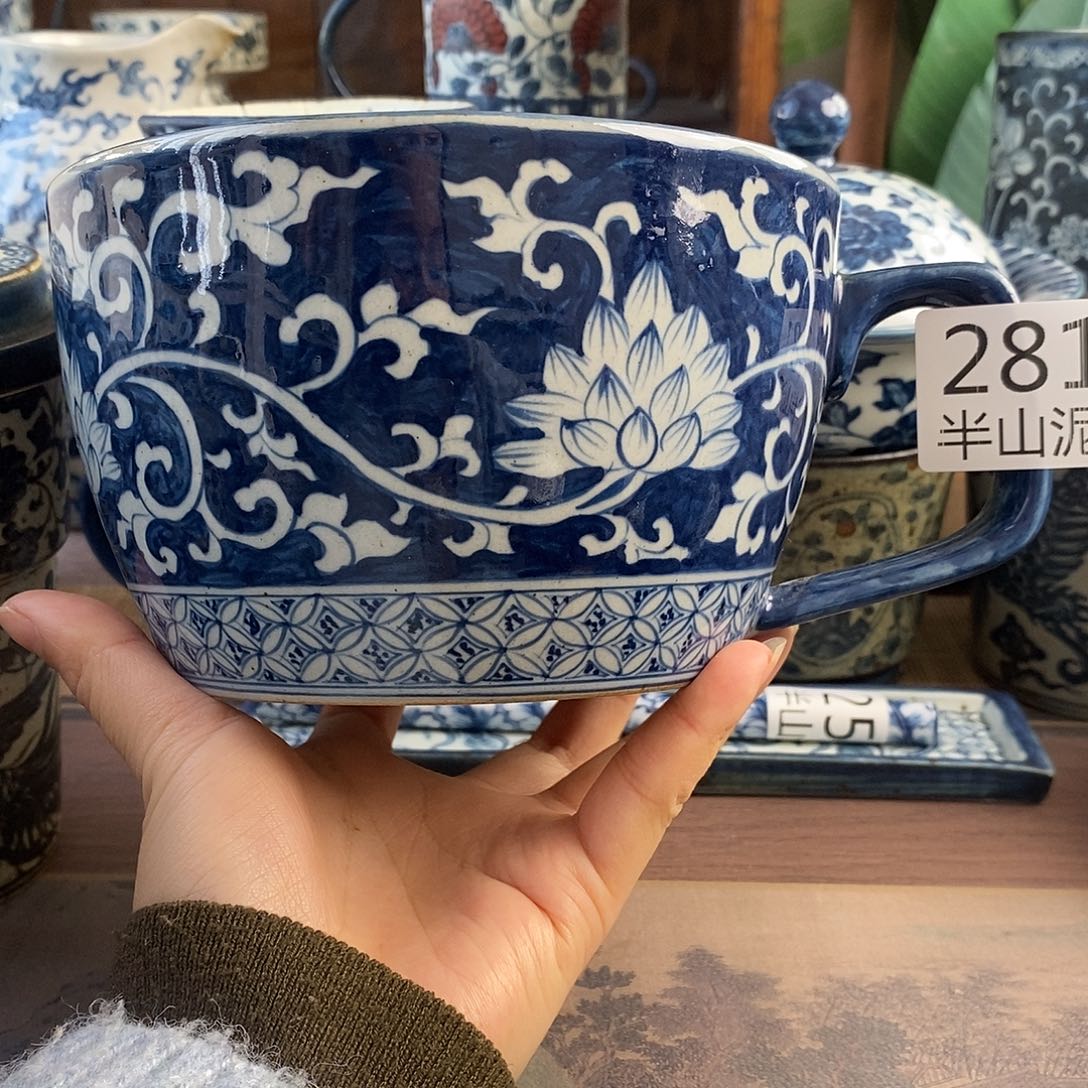 陶手工手绘青花高温陶瓷