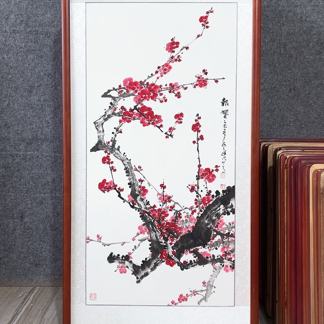 国画书画作品带框63×123