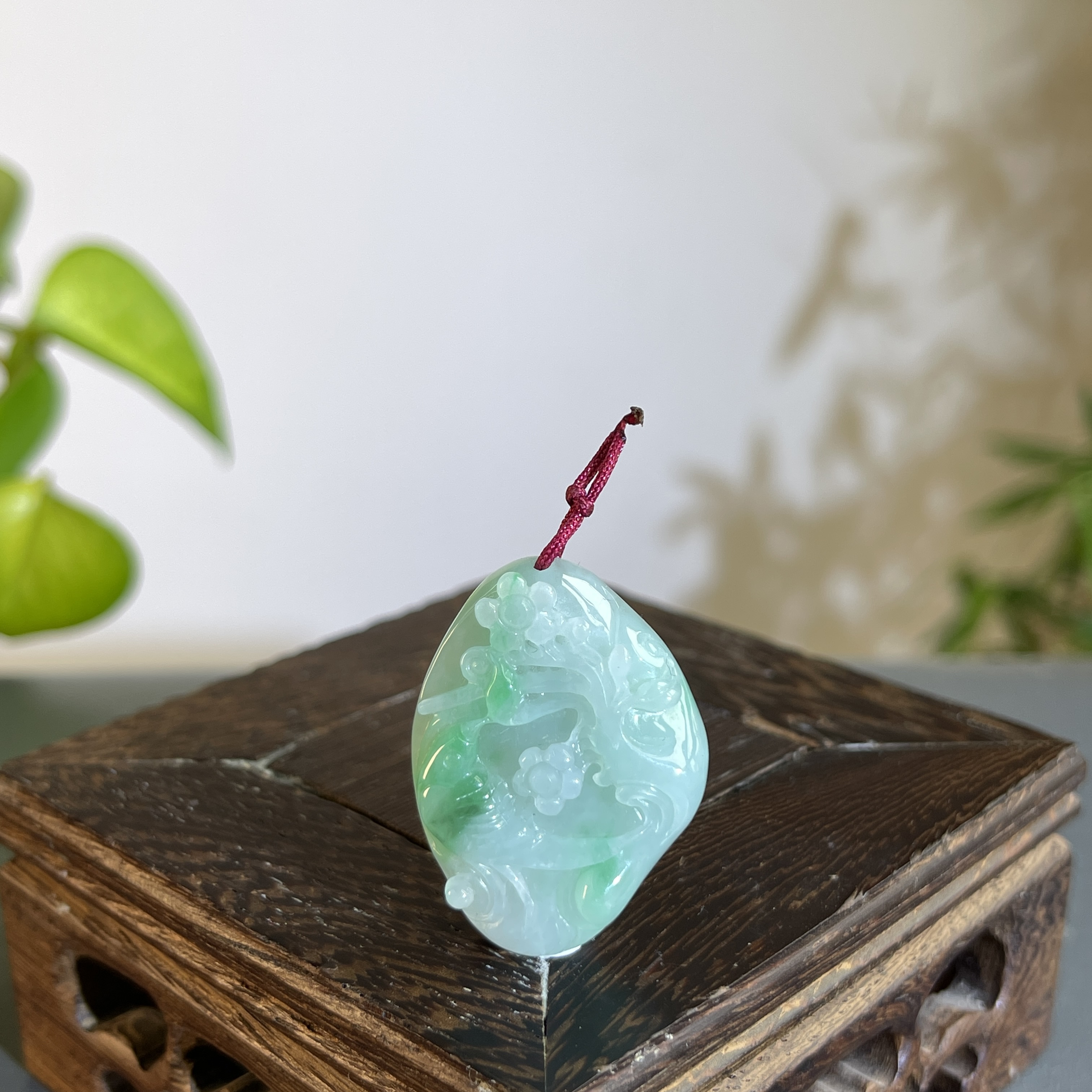 JTA24-24  天然缅甸A货翡翠 喜上眉梢