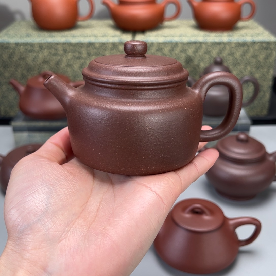 紫砂茶壶千禧紫泥德钟200c c