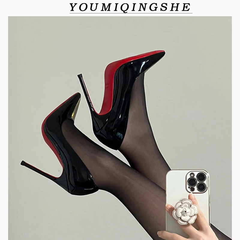 高跟鞋女2025爆款洋气新款不累脚高级感网红百搭气质裸色细跟单鞋