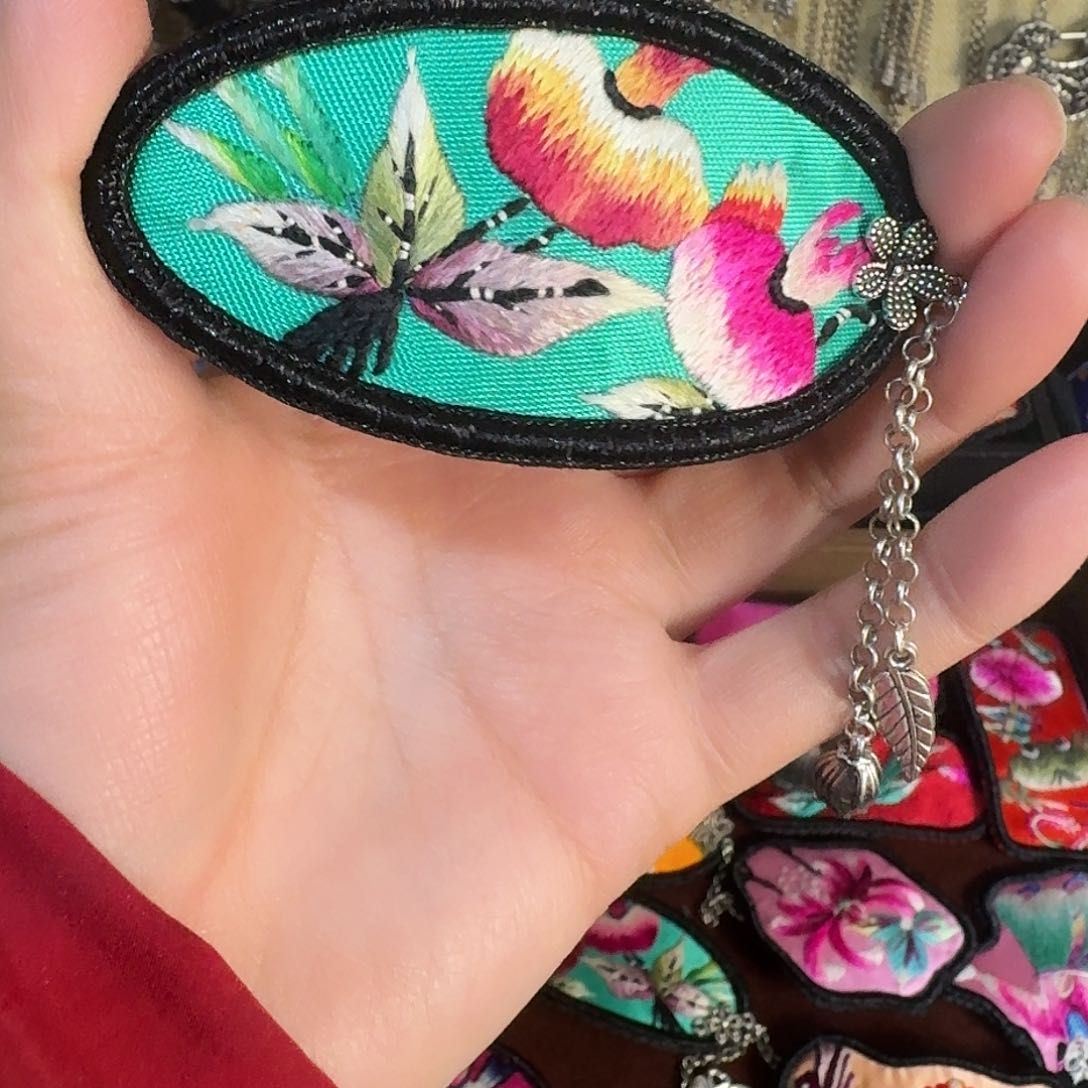 刺绣民族风刺绣老绣发夹