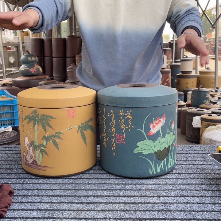 紫砂茶叶罐茶叶的