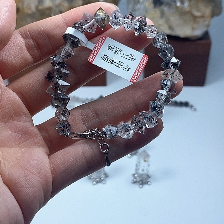 水晶手链未镶嵌点墨手链