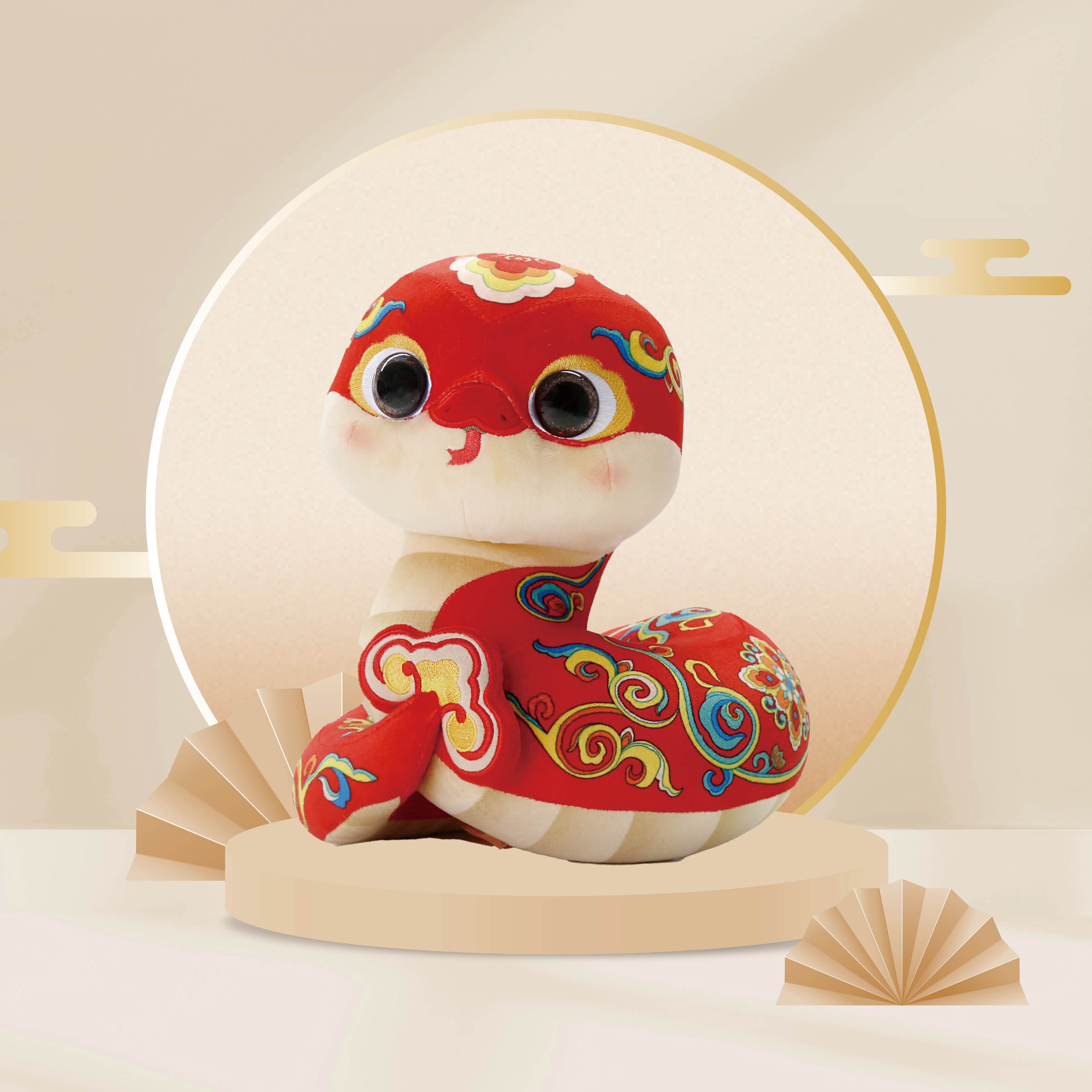 2025年欢乐春节蛇年玩偶吉祥物公仔卡通生肖蛇毛绒玩具