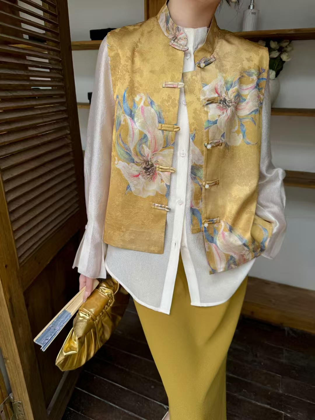 【金玉兰】新款宋锦马甲中式国风改良年轻洋气时髦上衣无袖背心