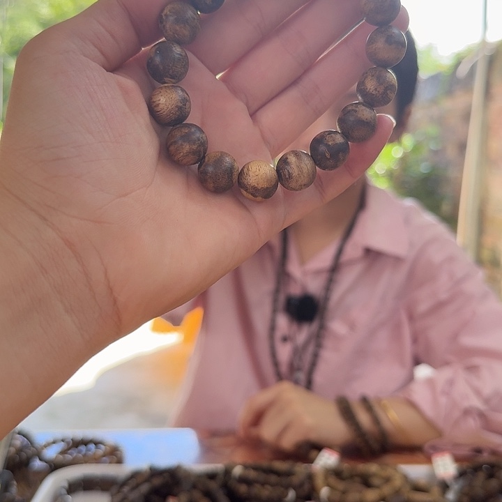 华***少手串沉香海南虎斑棋卡1.3 12克+