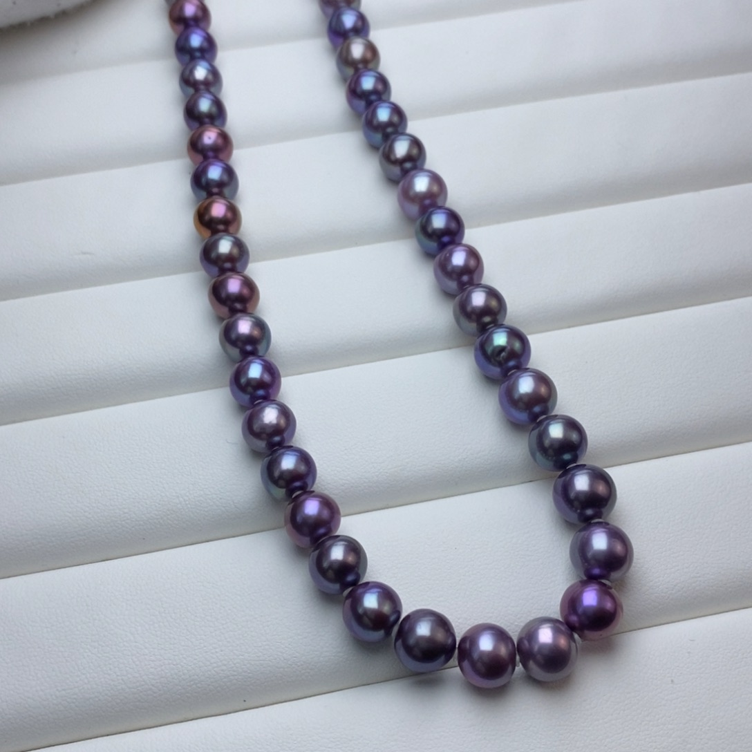 淡水珍珠颈饰银S925镶嵌开****意项链定制