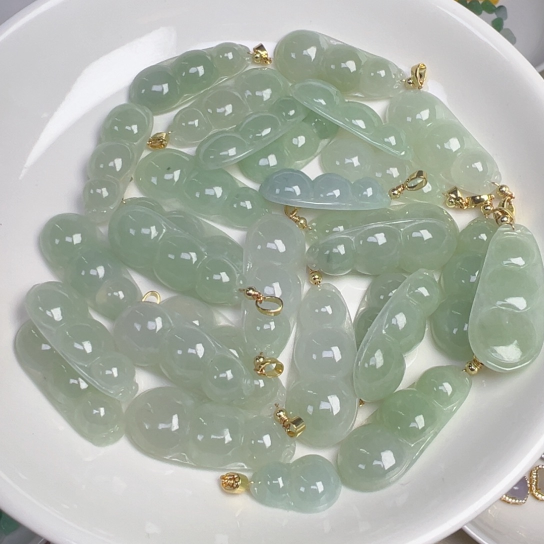 翡翠散珠超大尺寸福豆 