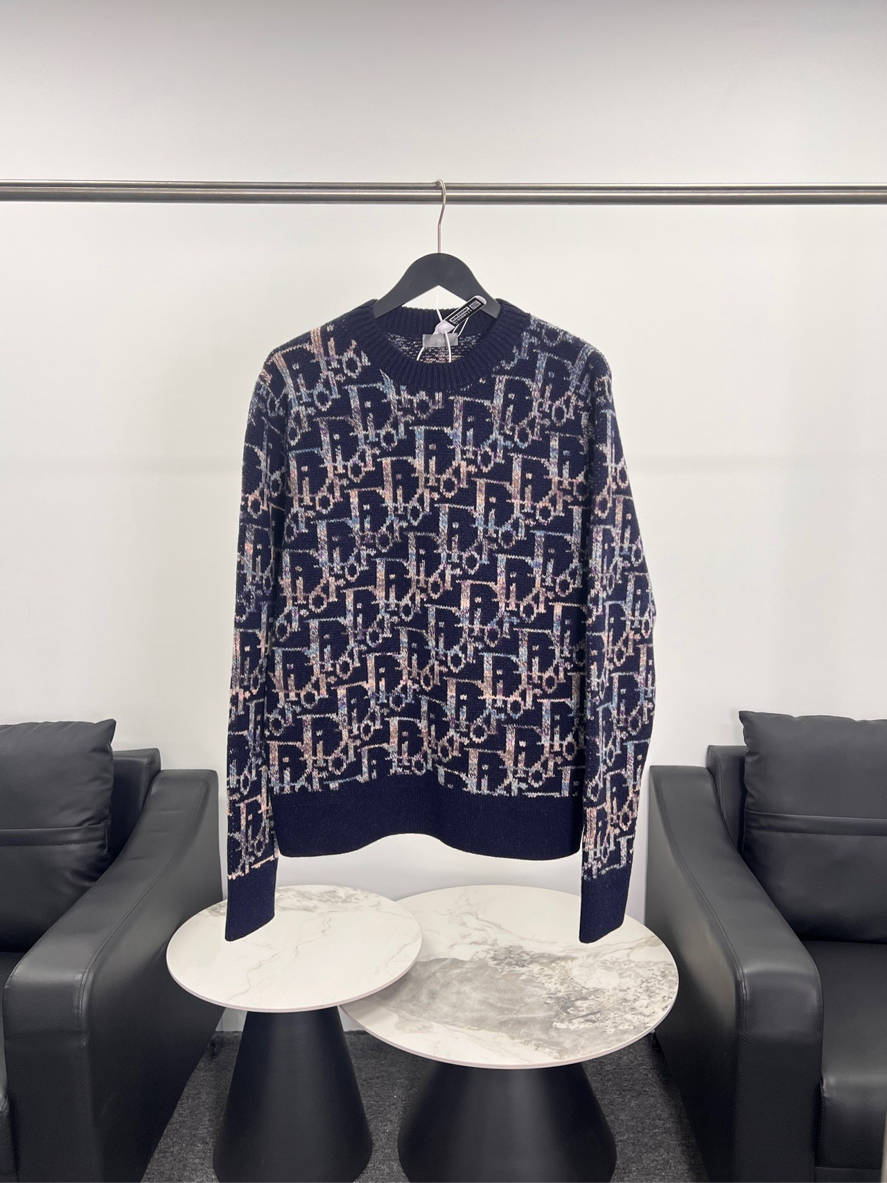 99新 DIOR/迪奥 Tsan0532/满印针织上衣/尺码M