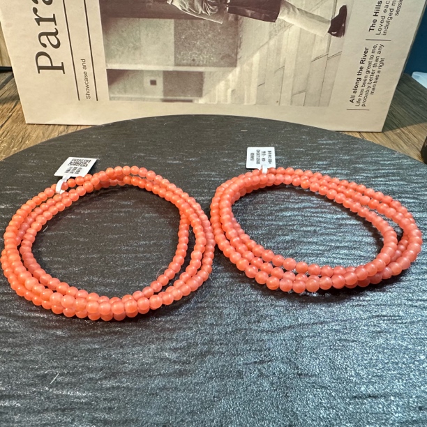 【拾晶轩】天然磨砂南红多圈手链 约4mm 多样性发一件  1326BB