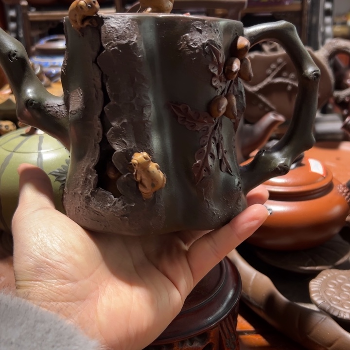 紫砂茶壶紫砂壶收藏起来了！