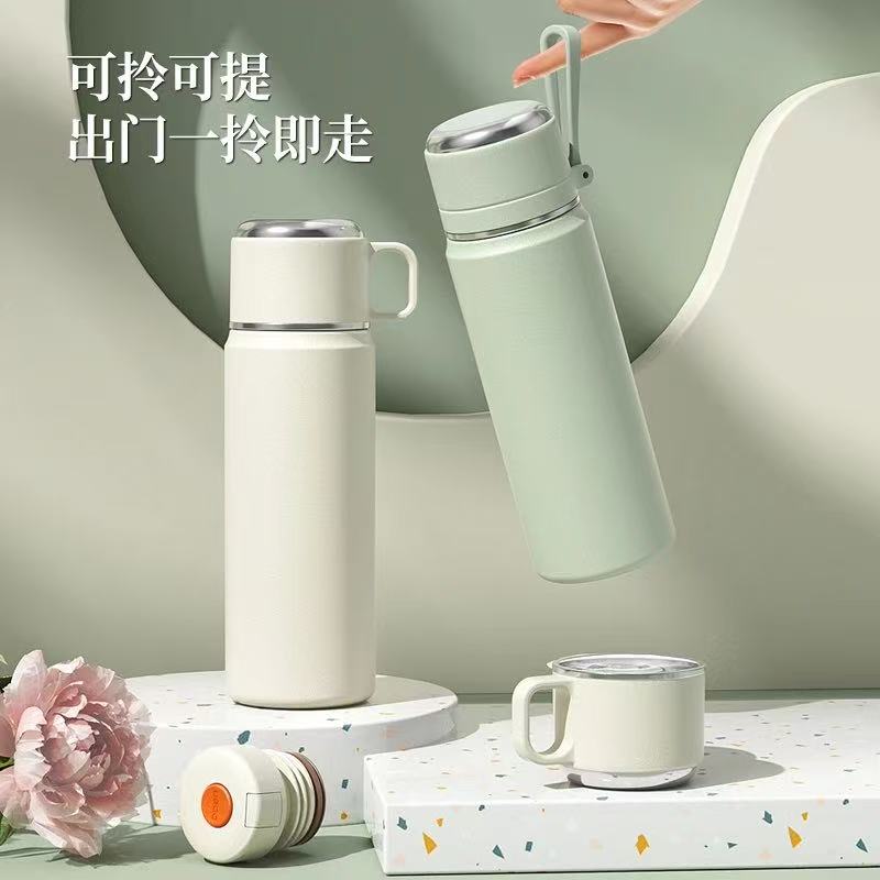 保温杯女生2025新款高颜值ins大容量杯子学生上学专用便捷茶水杯