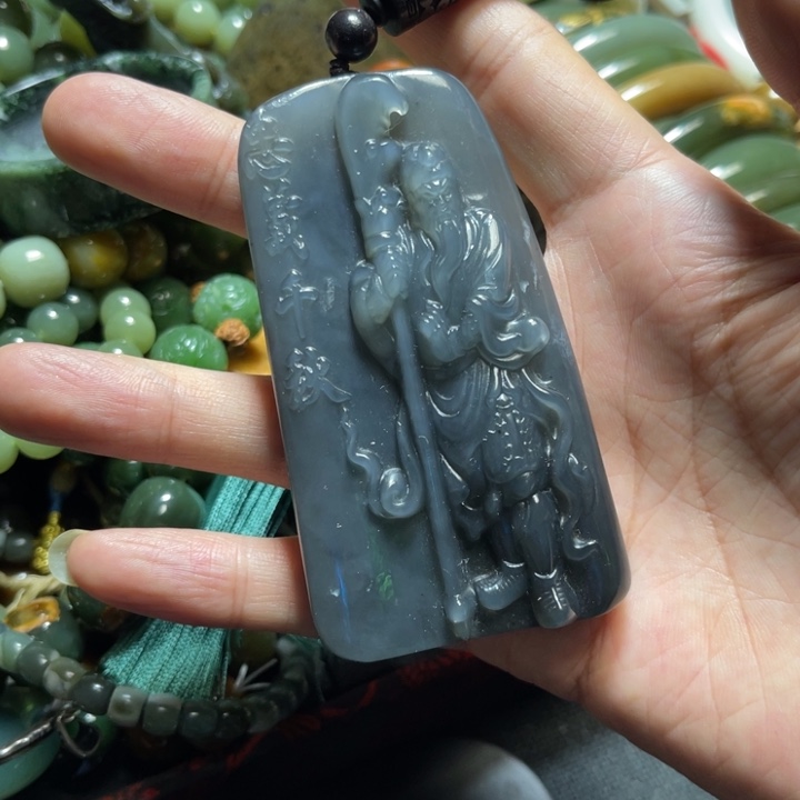 蛇纹石玉合金手链