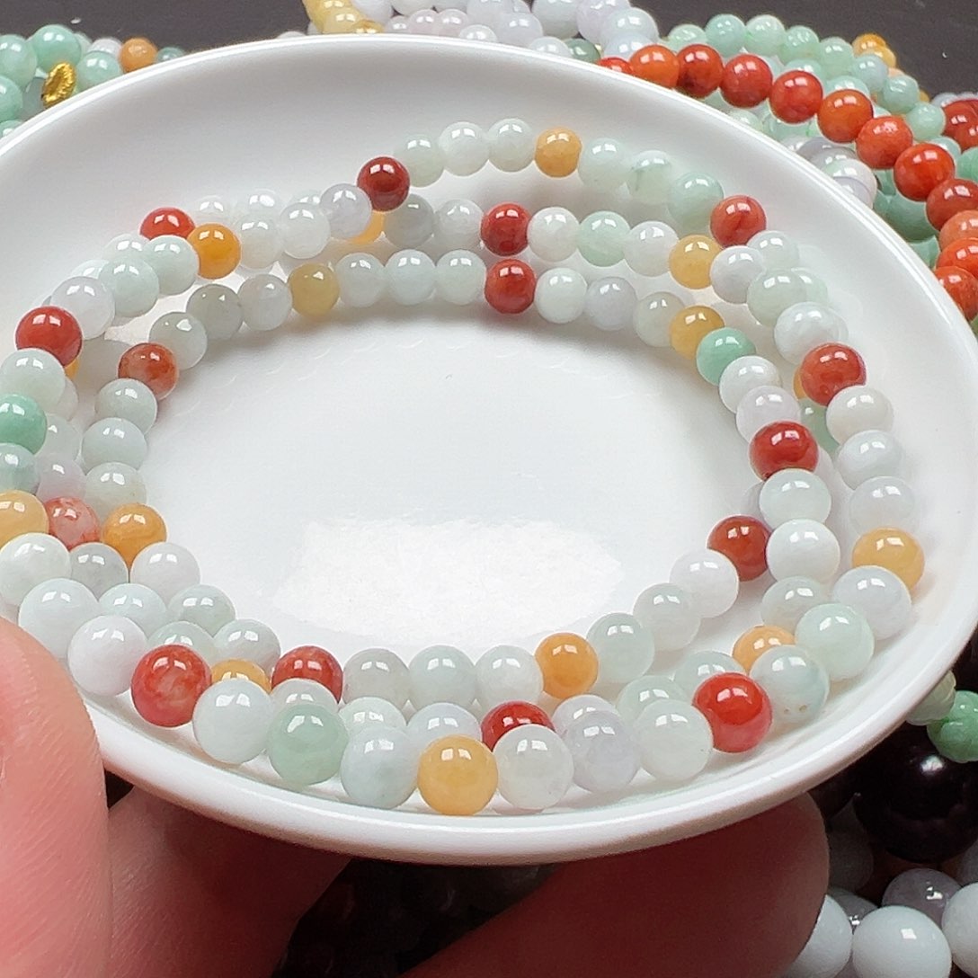 翡翠手链未镶嵌旺***豆货主老华