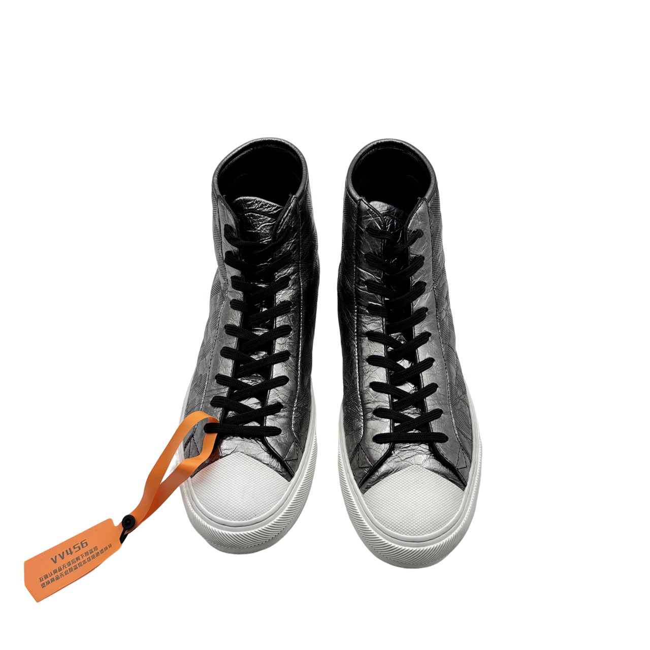 95新 LouisVuitton/路易威登 6码40码棋盘高帮板鞋96新VV456