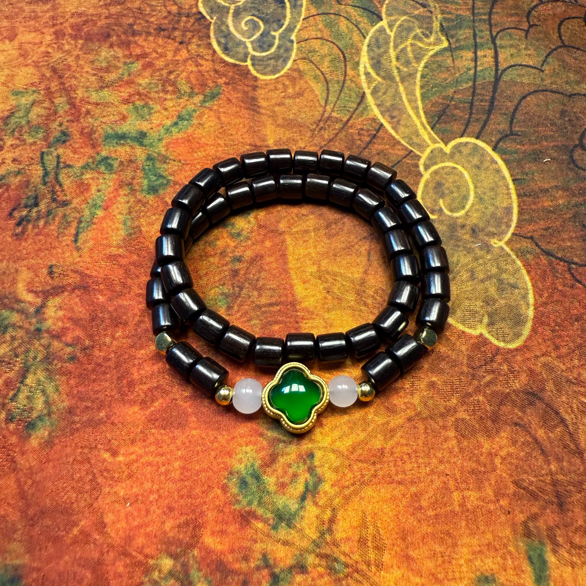 A049黑檀木双圈手串-无礼盒