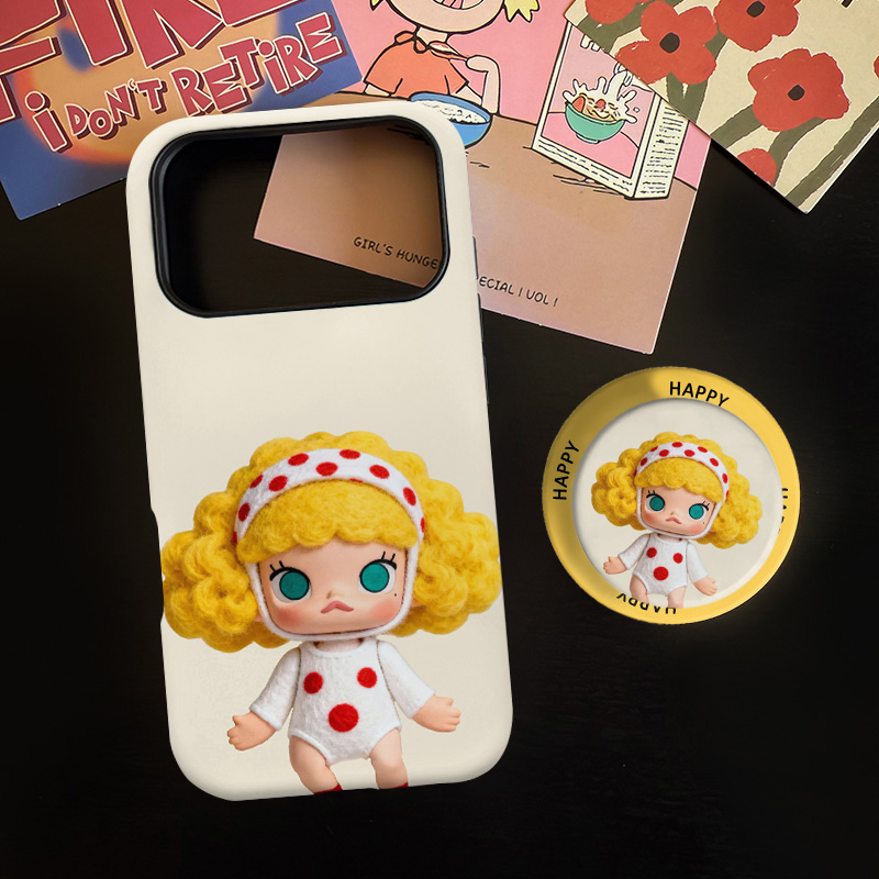 复古卷发磁吸菲林二合一适用苹果17/16promax手机壳华为小米15