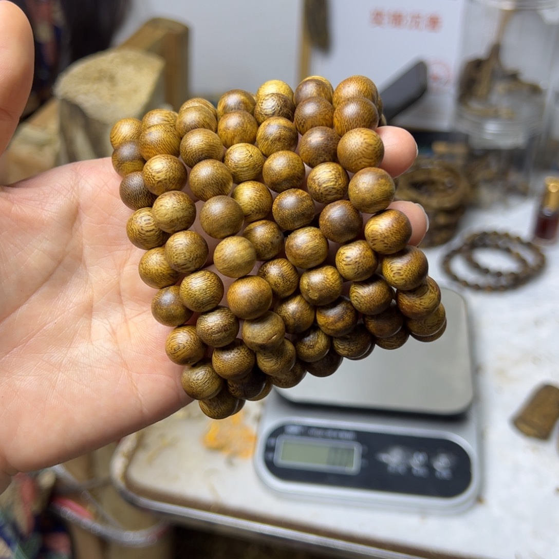 线香奇楠沉香圆珠手串