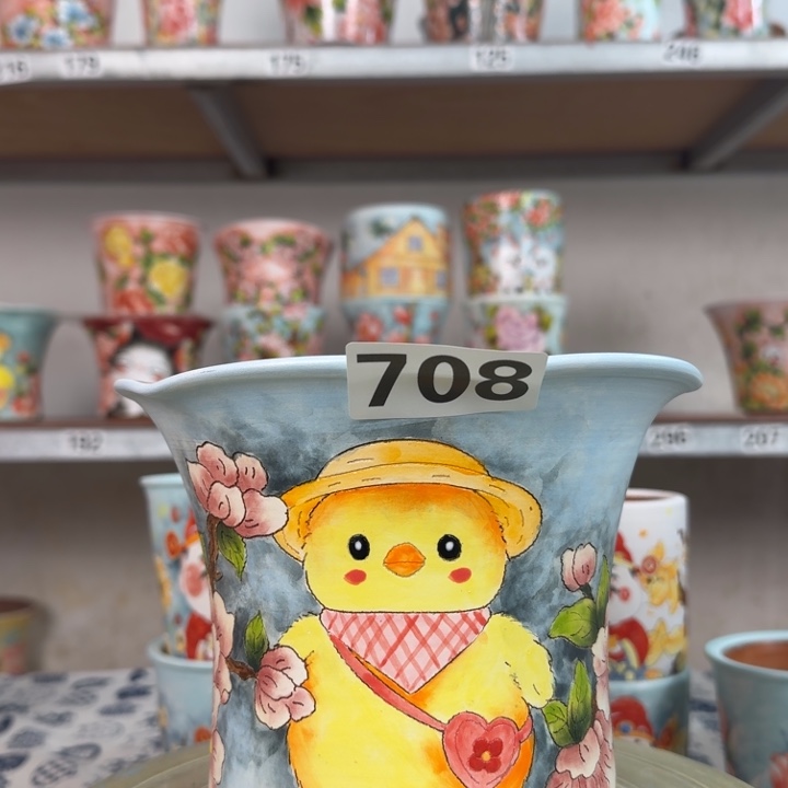 景德镇手绘多肉花盆