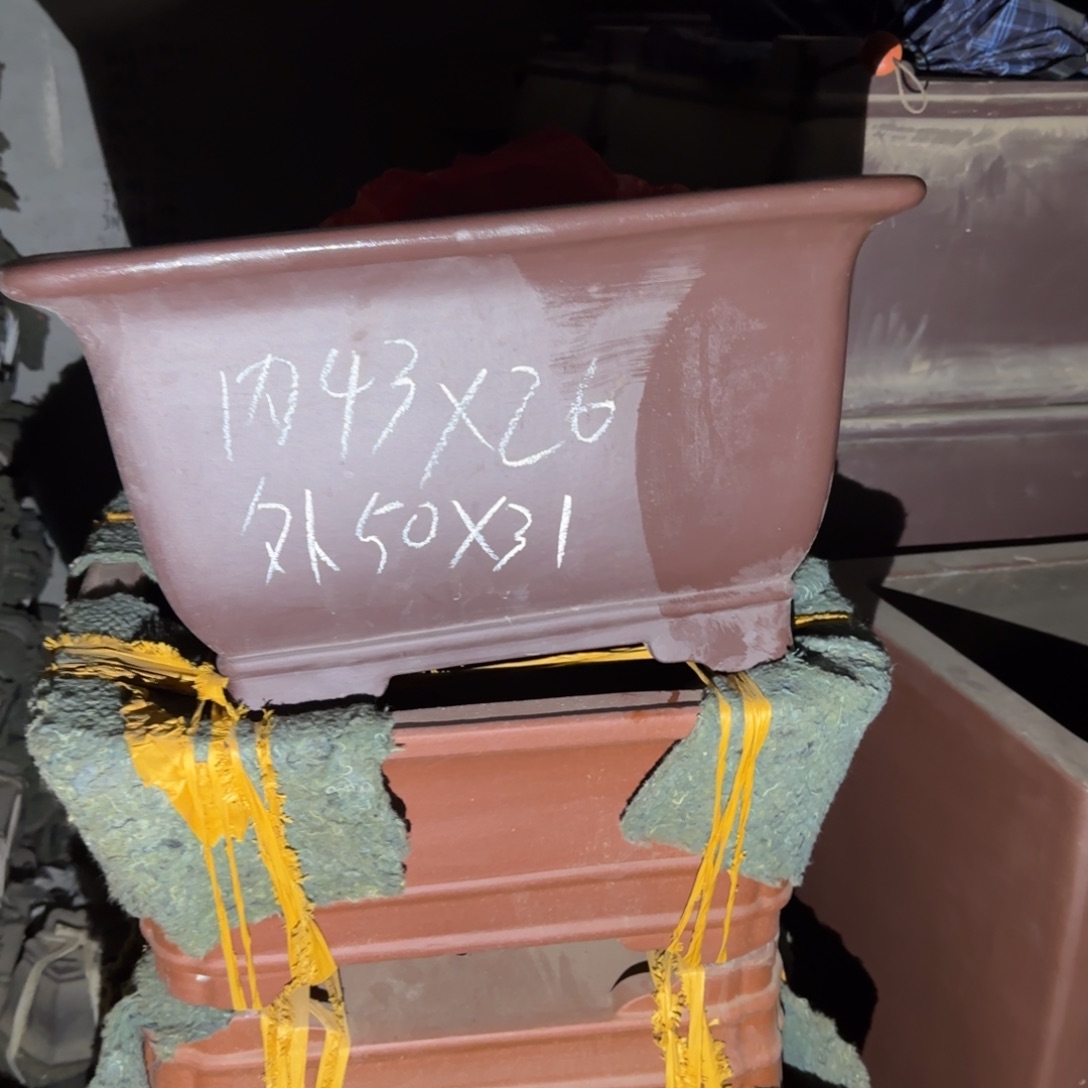 艾***景紫砂花盆五十粉浆紫砂花盆