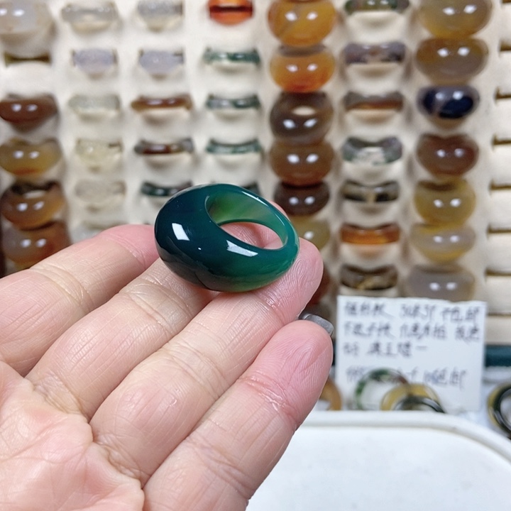 未镶嵌戒指玛瑙/玉髓清***玄不退不换