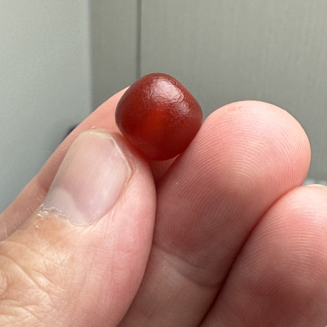 老甘南玛瑙老型桶珠直径11.9-12mm之间