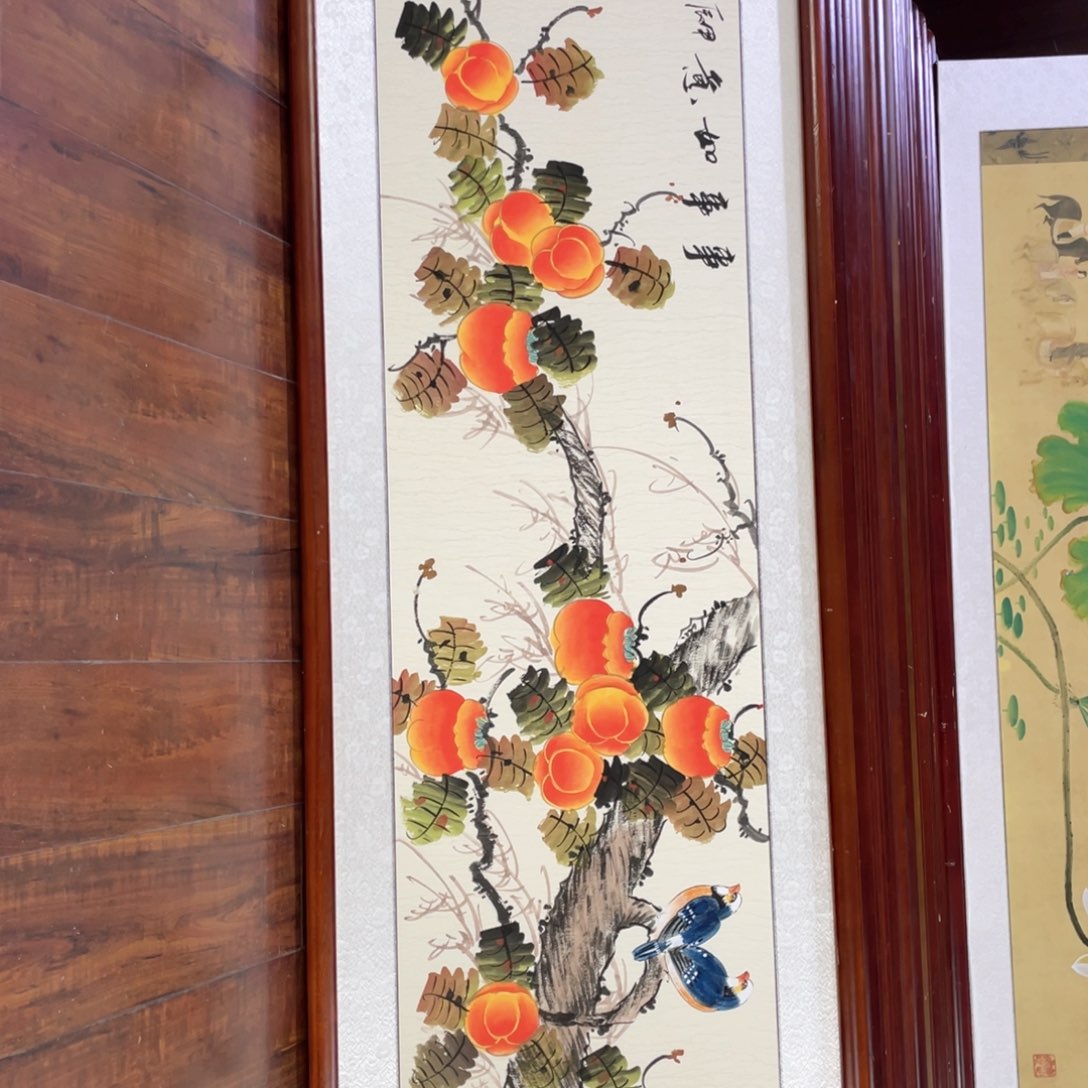 国画秋带框尺寸48*163厘米