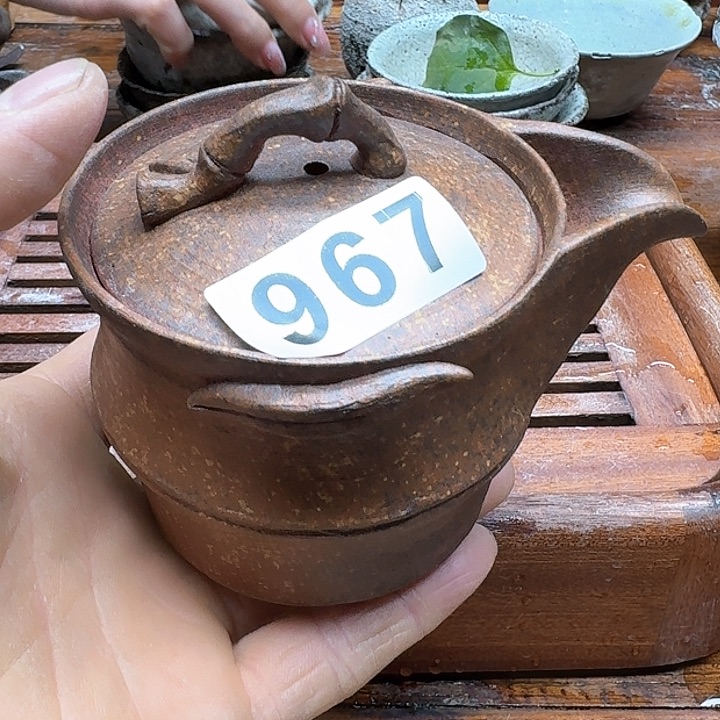 纯手工制作粗陶茶具