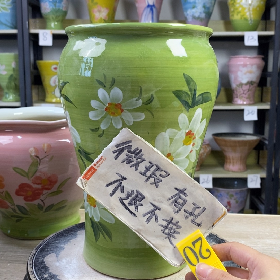 景德镇手工手绘陶瓷花盆