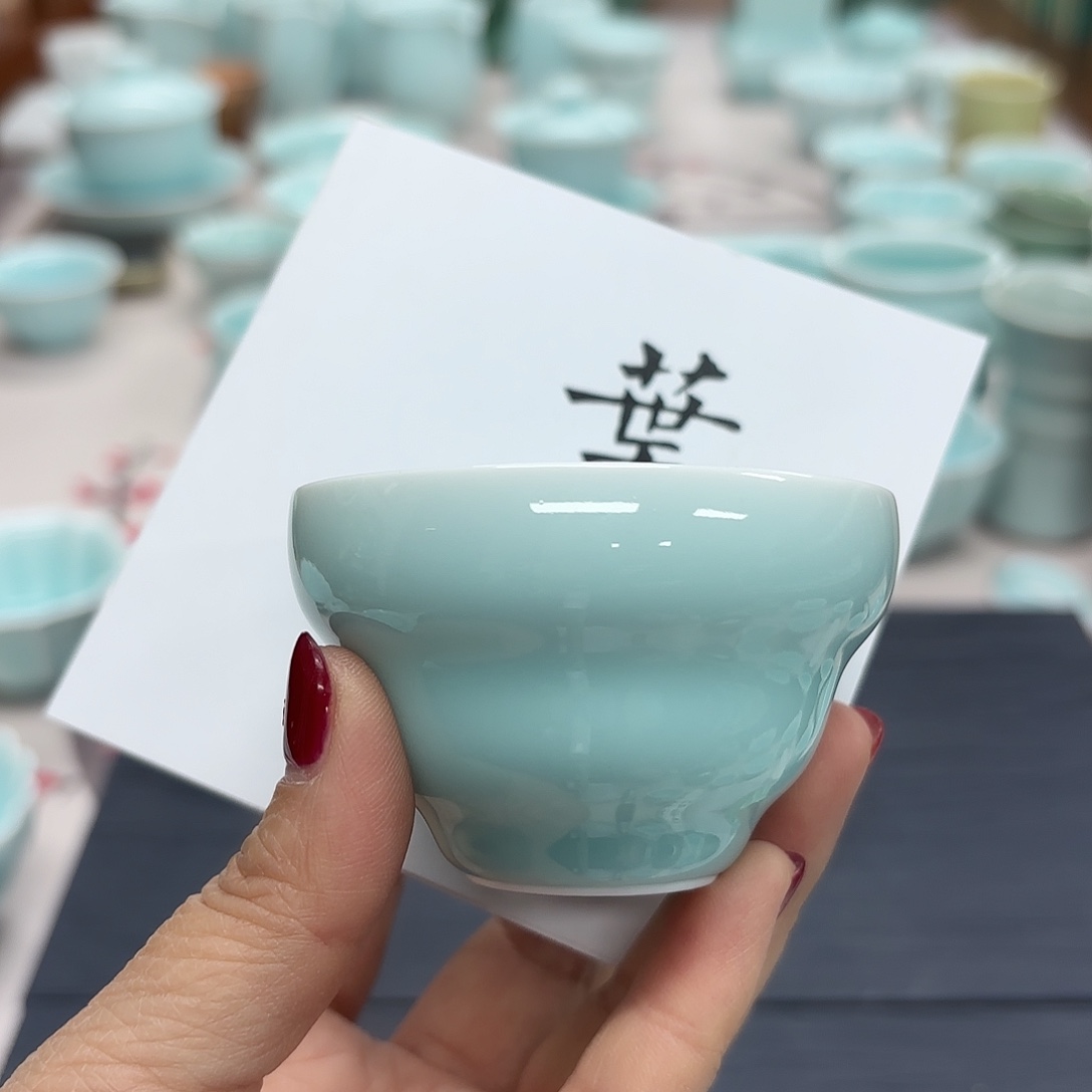 龙泉云间青瓷小米茶器