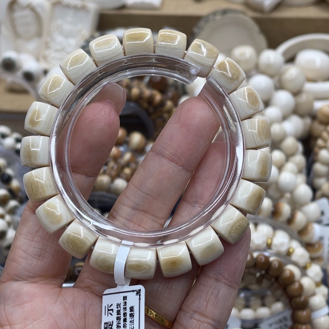 猛犸象牙手串/手链/手镯10✖️9直切黄金瞳