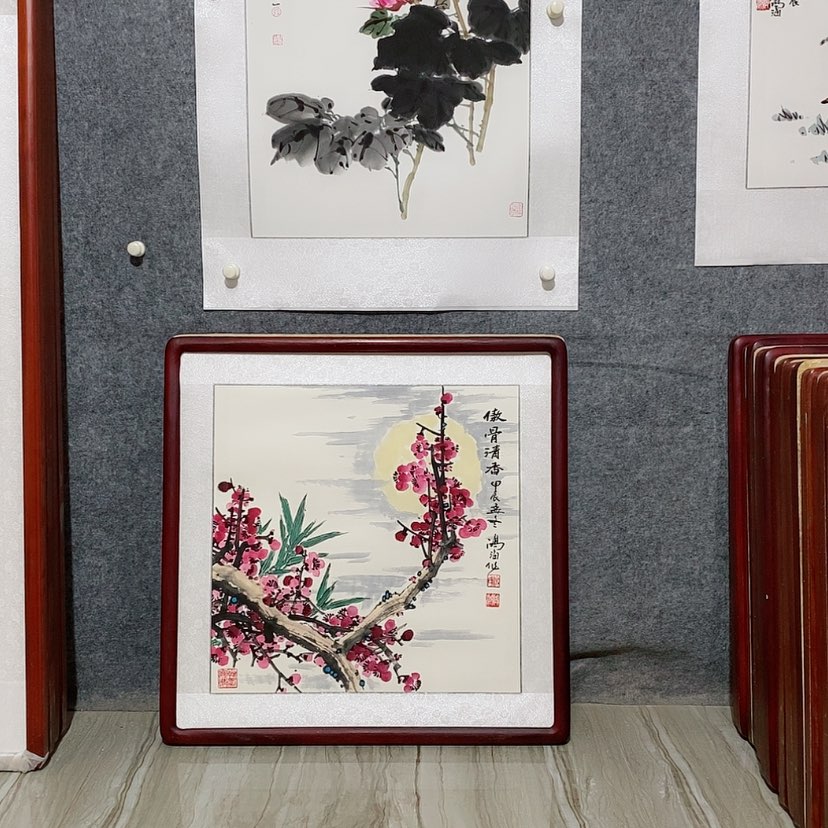 【闪购商品】国画书画作品带框65×65厘米