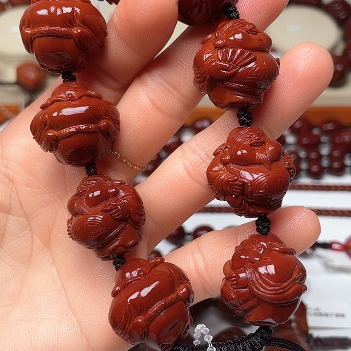 橄榄核手串御*哥玉化财神