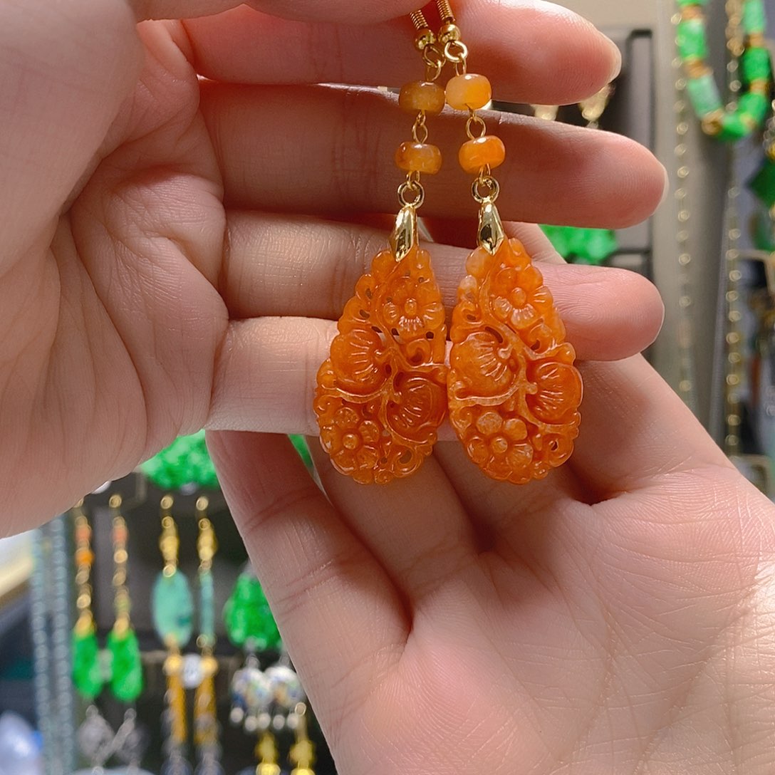 未镶嵌翡翠耳饰翡翠