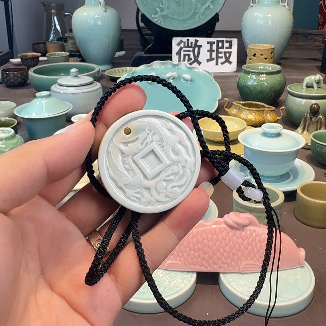 龙泉青瓷茶具微瑕